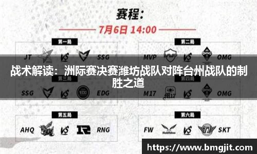 战术解读：洲际赛决赛潍坊战队对阵台州战队的制胜之道