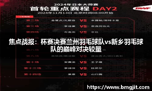 焦点战报：杯赛决赛兰州羽毛球队vs新乡羽毛球队的巅峰对决较量